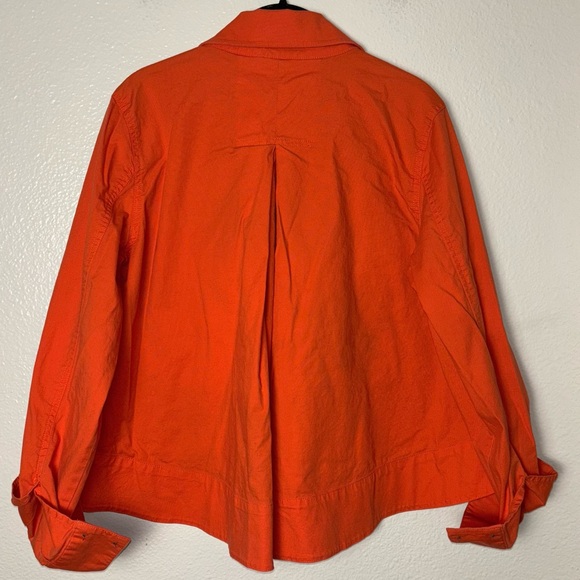 Cabi Resort Jacket Tiger Lily orange Woman's size medium boxy swing jacket 5098 - Picture 13 of 16